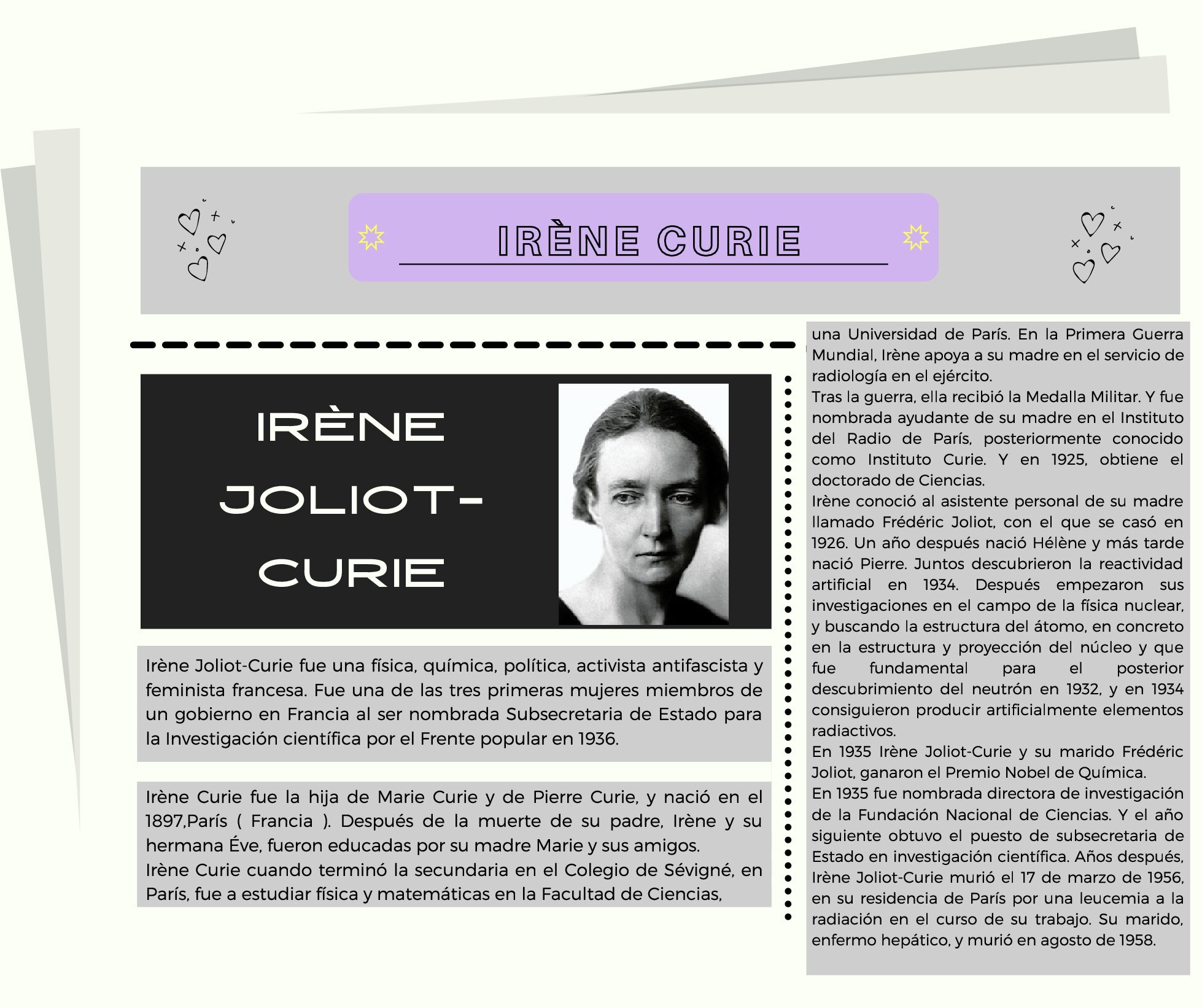 Artículo Irène Joliot-Curie - Sara Cheng