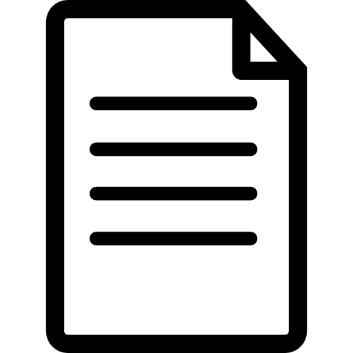 Icono documento, impreso o formulario